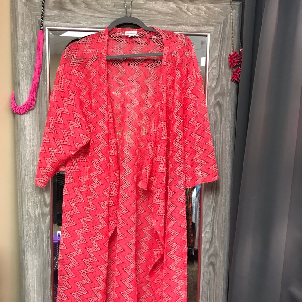 Large Lace HotPink LuLaRoe Shirley
